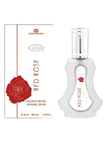 Frasco del perfume Red Rose de Al Rehab — fragancia unisex