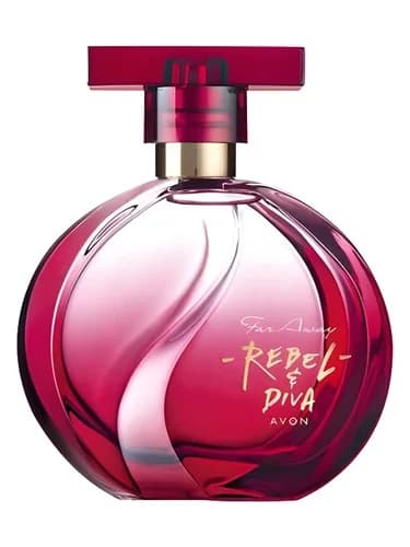 Frasco del perfume Far Away Rebel Diva de Avon — fragancia femenino
