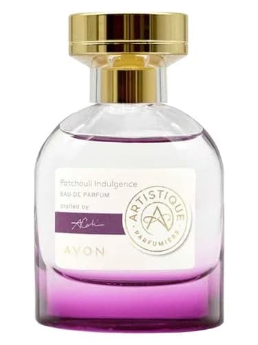 Frasco del perfume Patchouli Indulgence de Avon — fragancia unisex