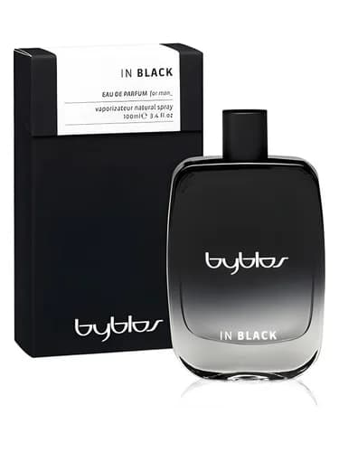 Frasco del perfume In Black de Byblos — fragancia masculino