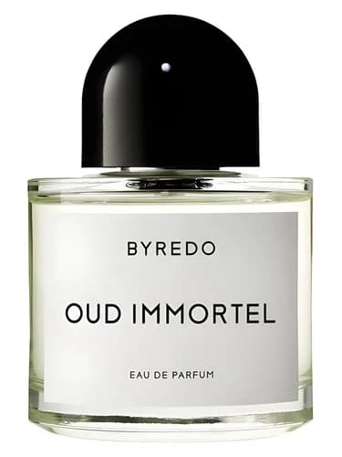 Frasco del perfume Oud Immortel de Byredo — fragancia unisex