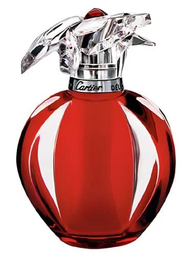 Frasco del perfume Delices de Cartier — fragancia femenino