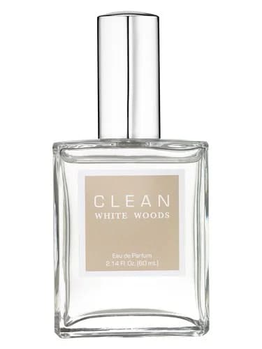 Frasco del perfume White Woods de Clean — fragancia unisex