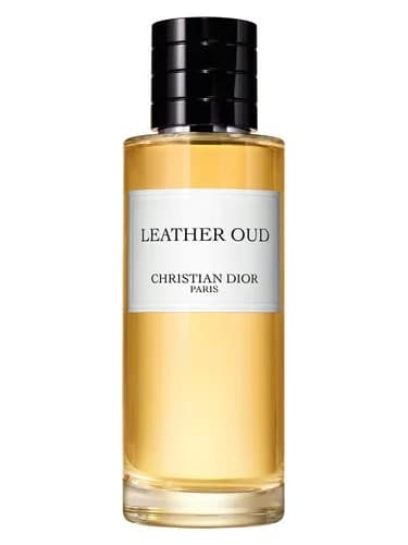Frasco del perfume Leather Oud de Dior — fragancia unisex