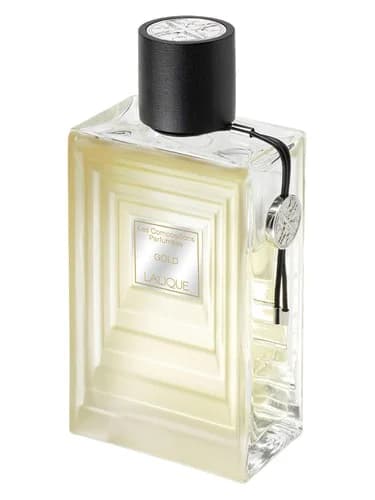 Frasco del perfume Woody Gold de Lalique — fragancia unisex