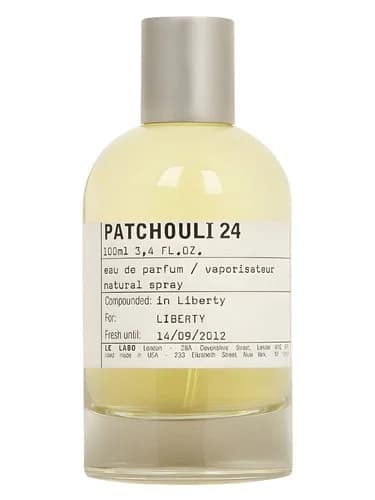 Frasco del perfume Patchouli 24 de Le Labo — fragancia unisex