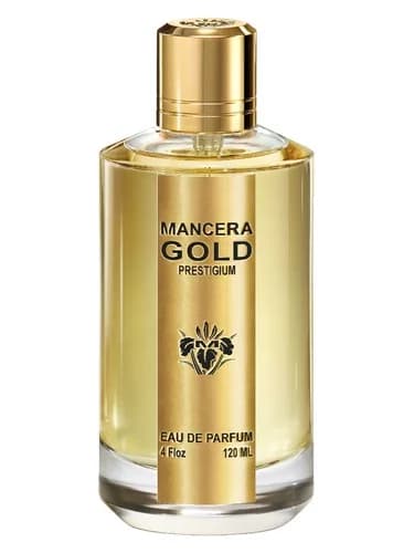 Frasco del perfume Gold Prestigium de Mancera — fragancia unisex
