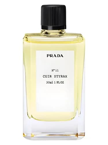 Frasco del perfume No11 Cuir Styrax de Prada — fragancia unisex