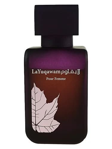 Frasco del perfume La Yuqawam Femme de Rasasi — fragancia femenino