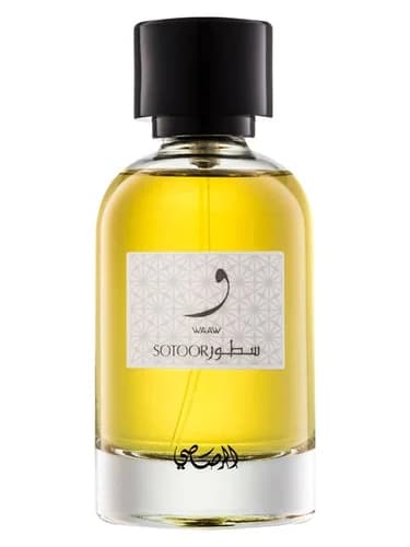 Frasco del perfume Sotoor Waaw de Rasasi — fragancia unisex