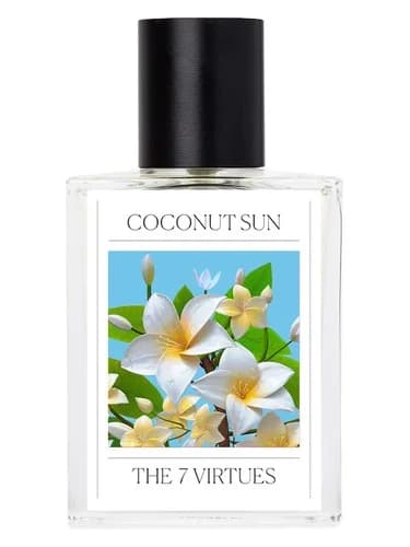 Frasco del perfume Coconut Sun de The 7 Virtues — fragancia unisex