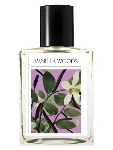 Frasco del perfume Vanilla Woods de The 7 Virtues — fragancia unisex