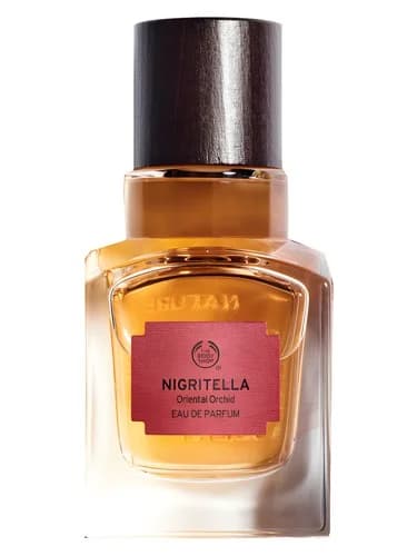 Frasco del perfume Nigritella de The Body Shop — fragancia unisex