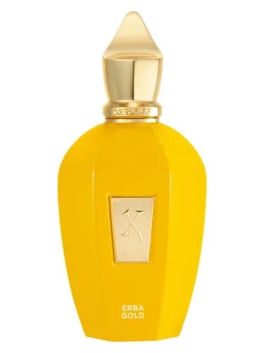 Frasco del perfume Erba Gold de Xerjoff — fragancia unisex