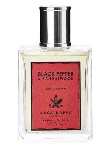 Frasco del perfume Black Pepper Sandalwood de Acca Kappa — fragancia unisex