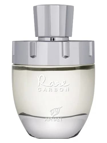 Frasco del perfume Rare Carbon de Afnan — fragancia masculino
