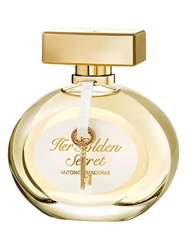 Frasco del perfume Her Golden Secret de Antonio Banderas — fragancia femenino