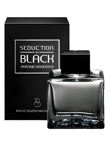 Frasco del perfume Seduction In Black de Antonio Banderas — fragancia masculino