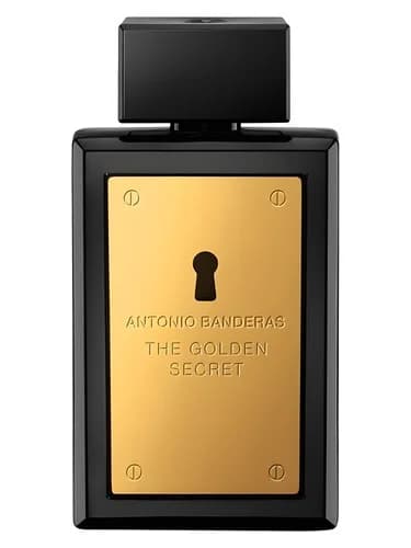 Frasco del perfume The Golden Secret de Antonio Banderas — fragancia masculino