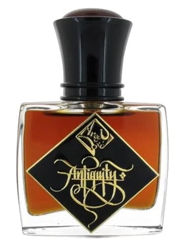 Frasco del perfume Antiquity de Areej Le Dore — fragancia unisex