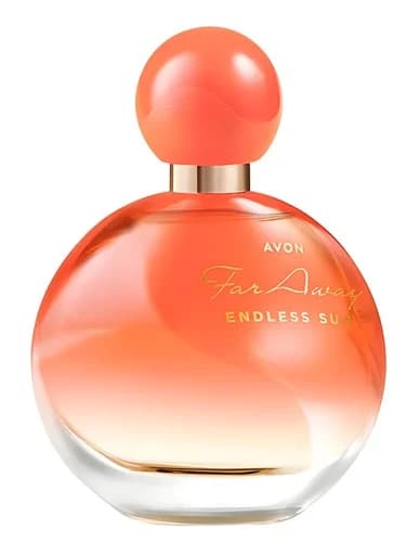 Frasco del perfume Far Away Endless Sun de Avon — fragancia femenino