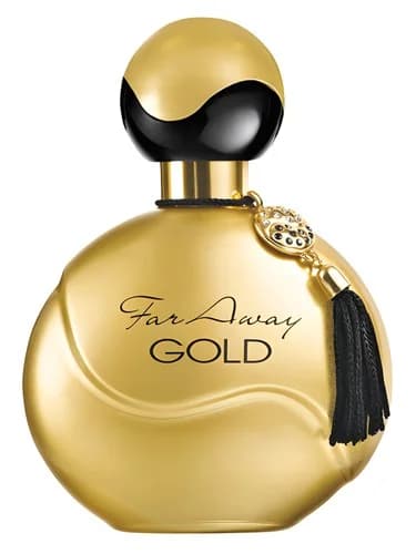 Frasco del perfume Far Away Gold de Avon — fragancia femenino