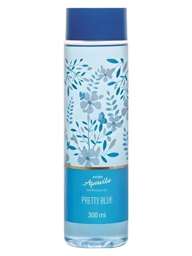 Frasco del perfume Pretty Blue de Avon — fragancia unisex