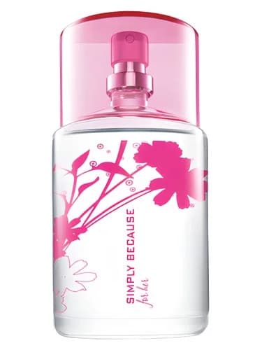 Frasco del perfume Simply Because de Avon — fragancia femenino