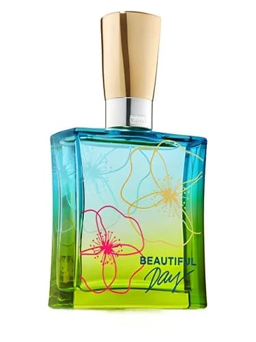 Frasco del perfume Beautiful Day de Bath Body Works — fragancia femenino
