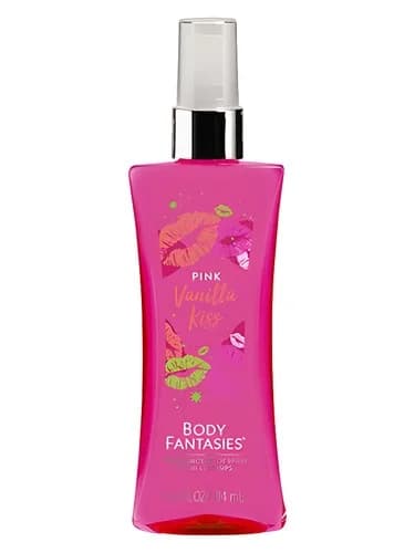 Frasco del perfume Pink Vanilla Kiss de Body Fantasies — fragancia femenino