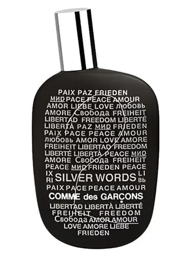 Frasco del perfume Comme Des Garcons 2 Silver Words de Comme Des Garcons — fragancia unisex