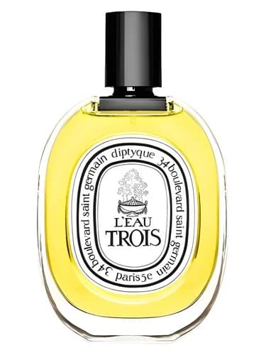 Frasco del perfume L Eau Trois Eau De Toilette de Diptyque — fragancia unisex