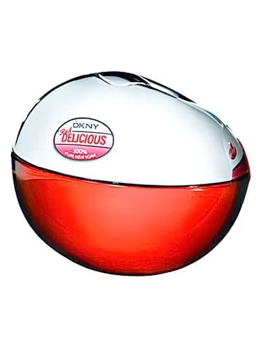 Frasco del perfume Dkny Red Delicious de Donna Karan — fragancia femenino