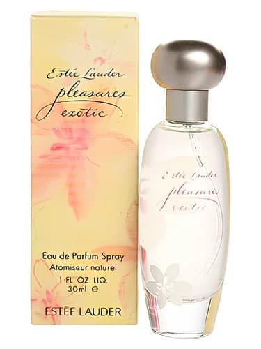 Frasco del perfume Pleasures Exotic de Estee Lauder — fragancia femenino