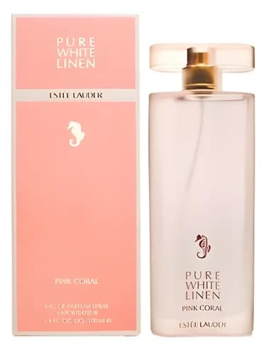 Frasco del perfume Pure White Linen Pink Coral de Estee Lauder — fragancia femenino