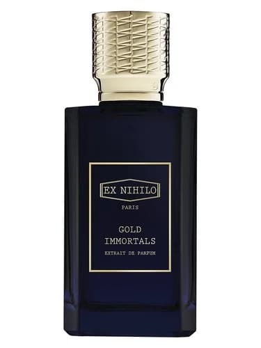 Frasco del perfume Gold Immortals Extrait De Parfum de Ex Nihilo — fragancia unisex