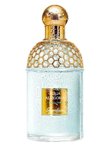 Frasco del perfume Aqua Allegoria Teazzurra de Guerlain — fragancia unisex