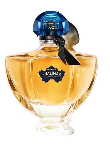 Frasco del perfume Shalimar Millesime Iris de Guerlain — fragancia unisex