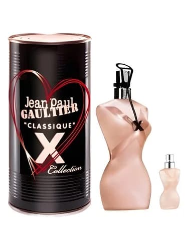 Frasco del perfume Classique X Love Actually de Jean Paul Gaultier — fragancia femenino