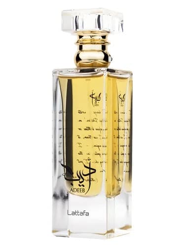 Frasco del perfume Adeeb de Lattafa Perfumes — fragancia unisex