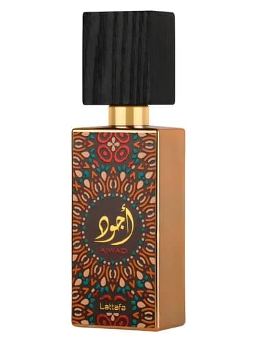 Frasco del perfume Ajwad de Lattafa Perfumes — fragancia unisex
