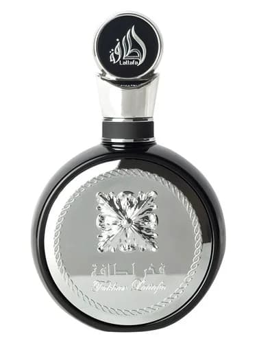 Frasco del perfume Fakhar Black de Lattafa Perfumes — fragancia masculino