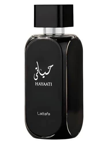 Frasco del perfume Hayaati de Lattafa Perfumes — fragancia unisex