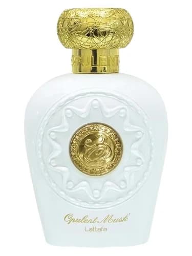 Frasco del perfume Opulent Musk de Lattafa Perfumes — fragancia femenino