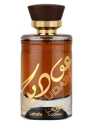 Frasco del perfume Oudain de Lattafa Perfumes — fragancia masculino