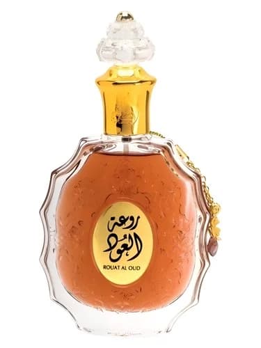 Frasco del perfume Rouat Al Oud de Lattafa Perfumes — fragancia unisex