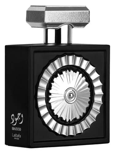 Frasco del perfume Wajood de Lattafa Perfumes — fragancia unisex