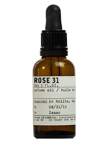 Frasco del perfume Rose 31 Perfume Oil de Le Labo — fragancia unisex