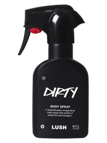 Frasco del perfume Dirty de Lush — fragancia unisex