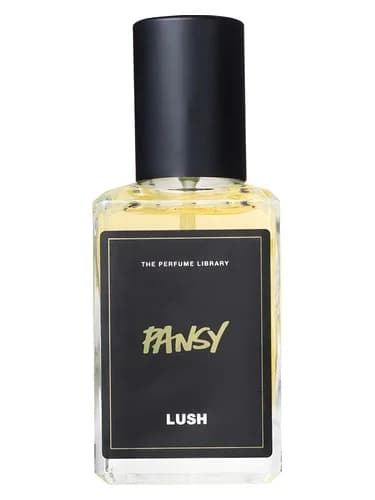 Frasco del perfume Pansy de Lush — fragancia unisex